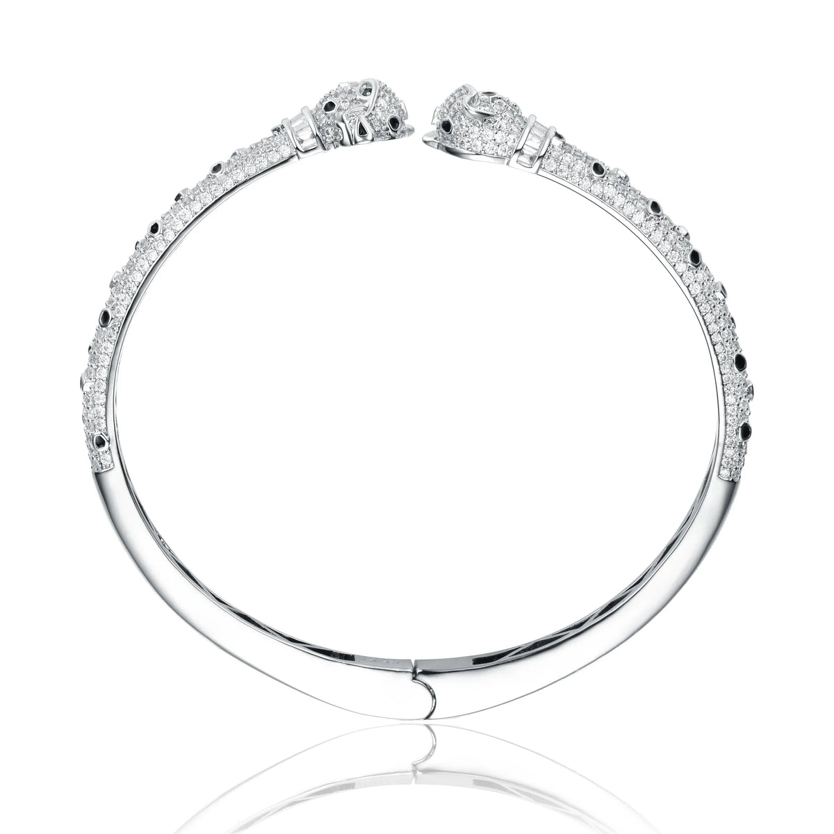 Collette Z Rhodium Plated Fauna Bangle Bracelet