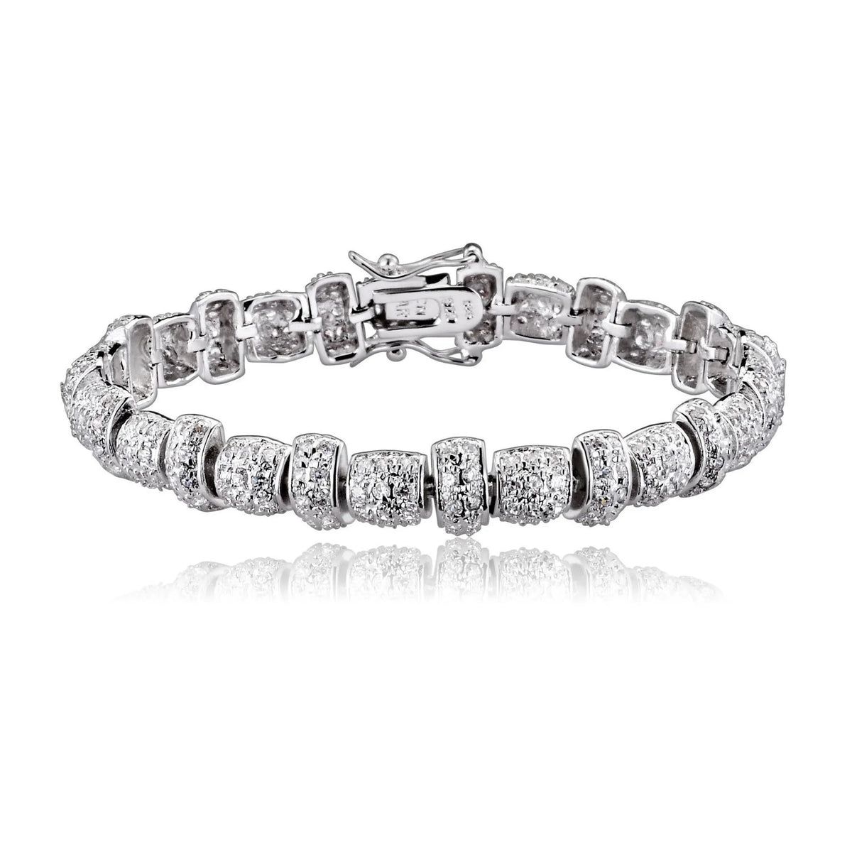 Collette Z Sterling Silver Cubic Zirocnia Multi-shape Bracelet