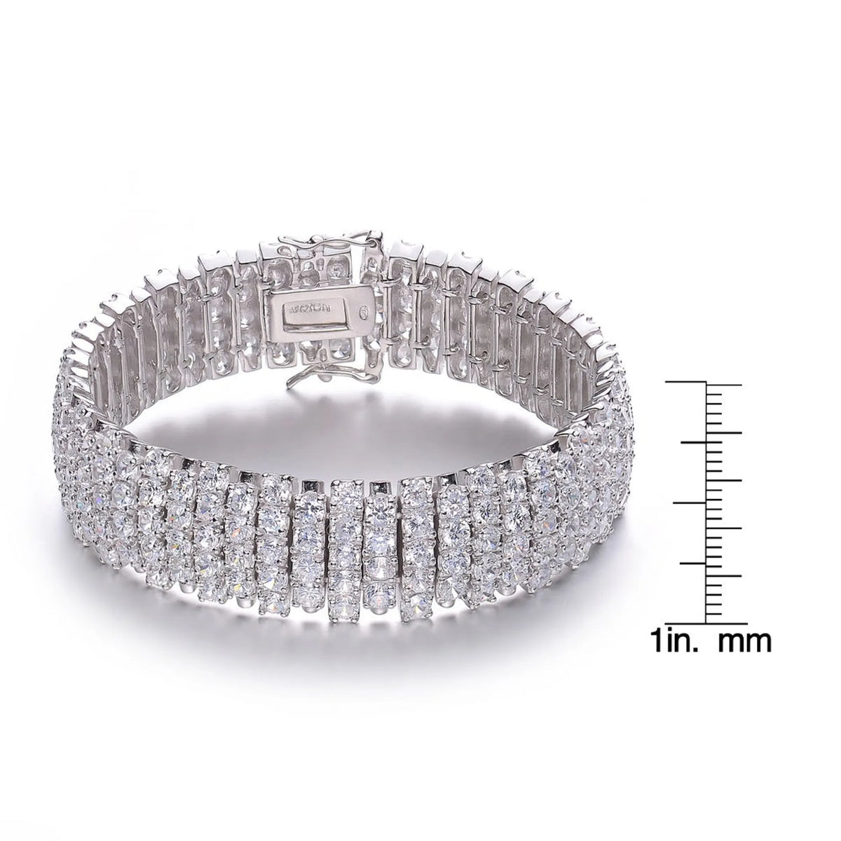 Collette Z Sterling Silver and Black Cubic Zirconia Bracelet