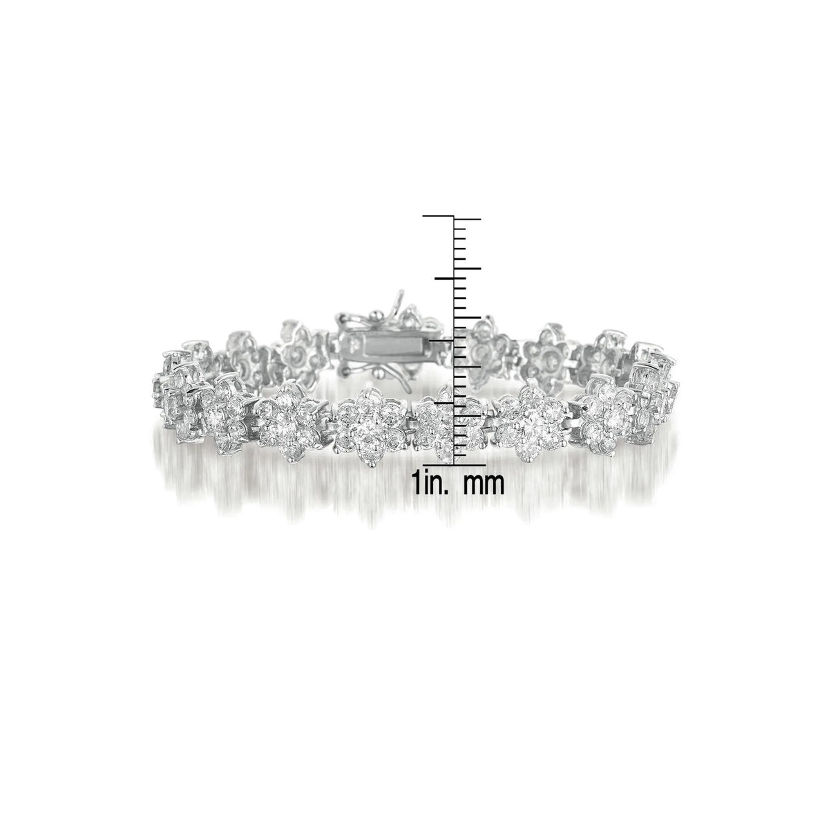 Collette Z Sterling Silver Cubic Zirconia Bracelet With Clasp Closure