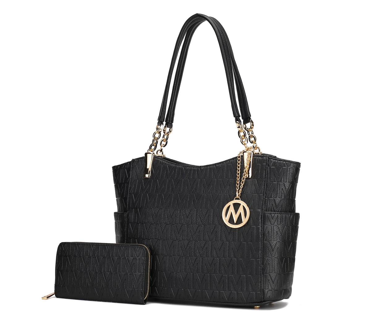 Allison 2 PCS Tote & Wallet Handbag Vegan Leather