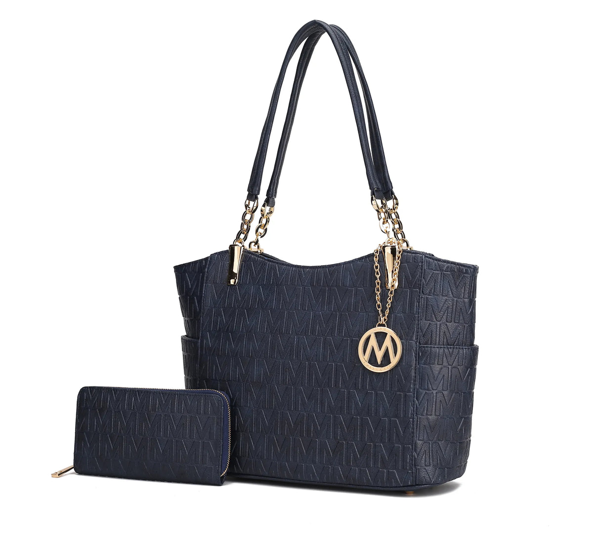 Allison 2 PCS Tote & Wallet Handbag Vegan Leather