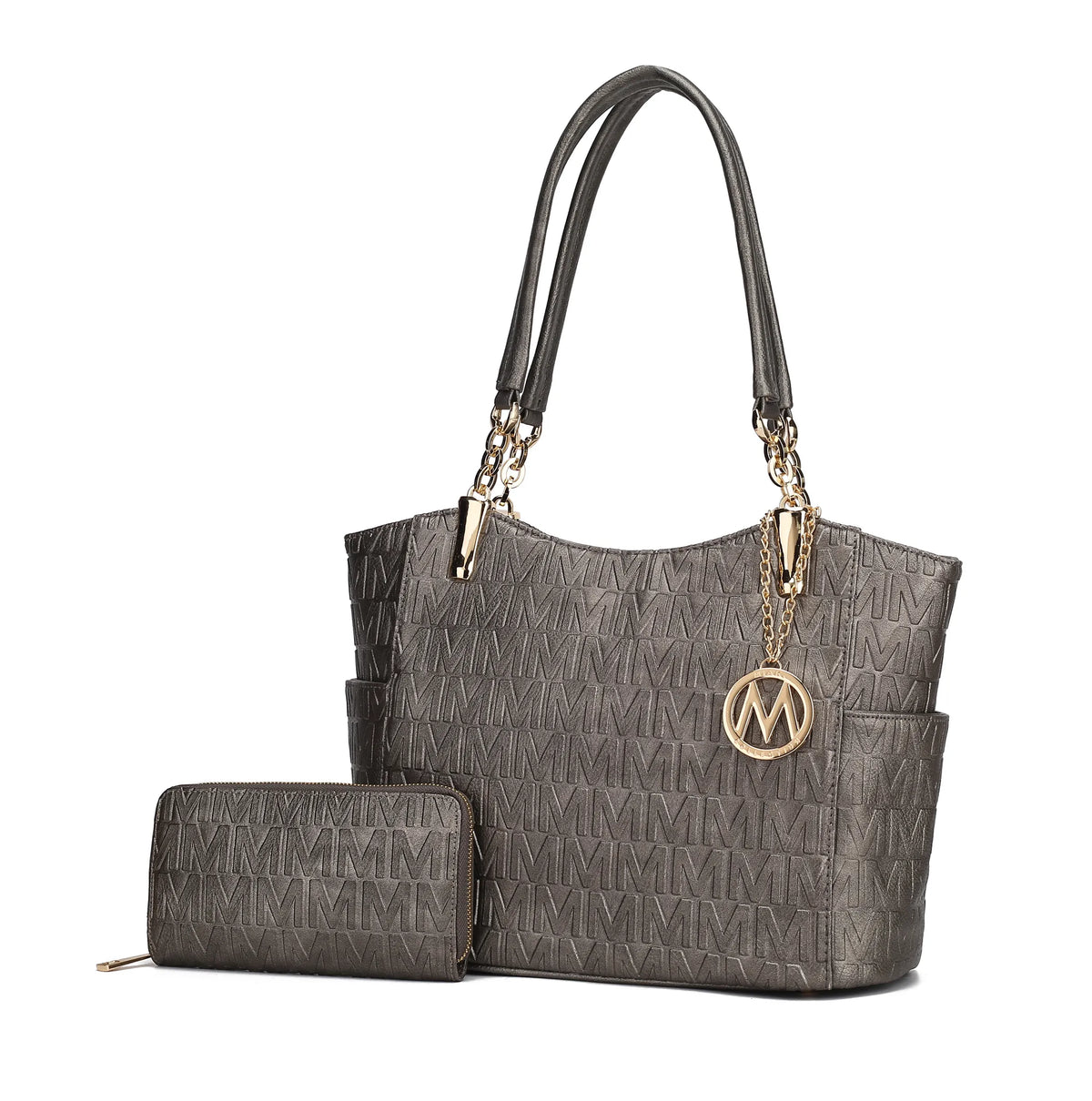Allison 2 PCS Tote & Wallet Handbag Vegan Leather