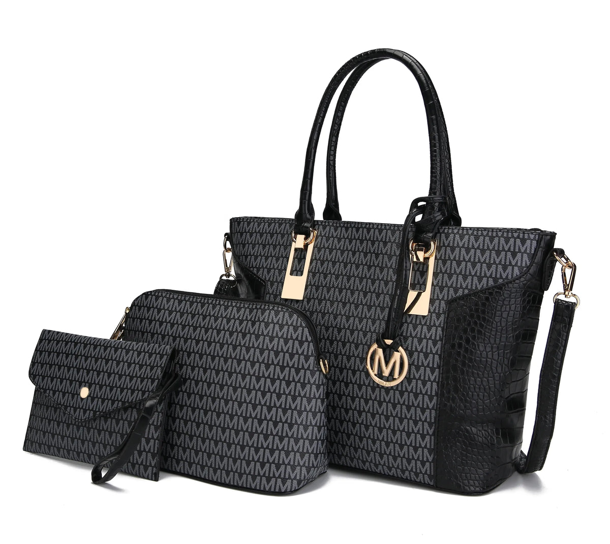 Shonda 3PC Tote Handbag Vegan Leather Women