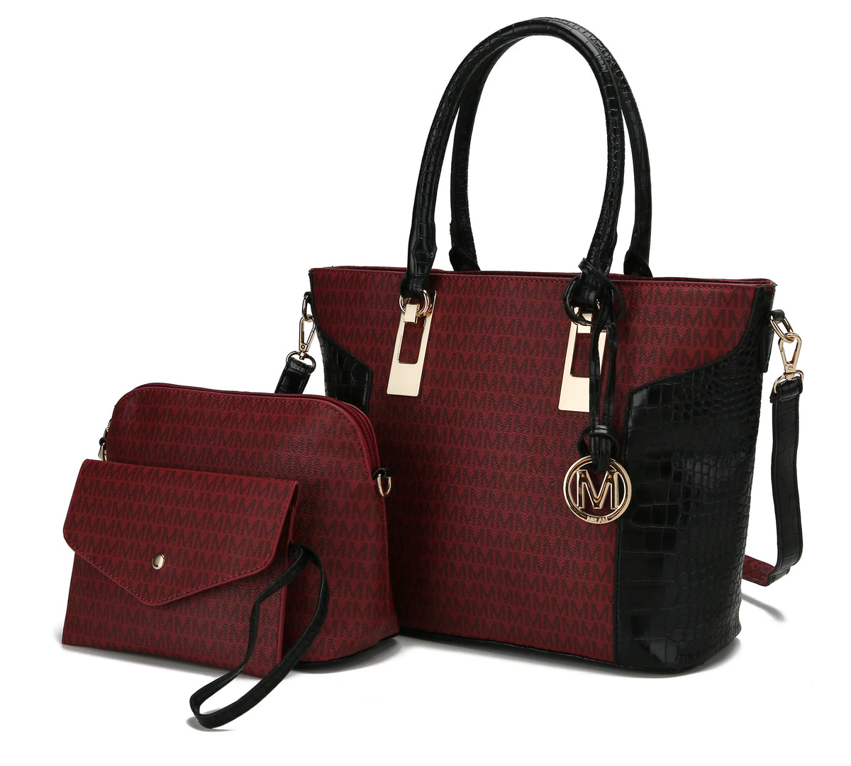 Shonda 3PC Tote Handbag Vegan Leather Women