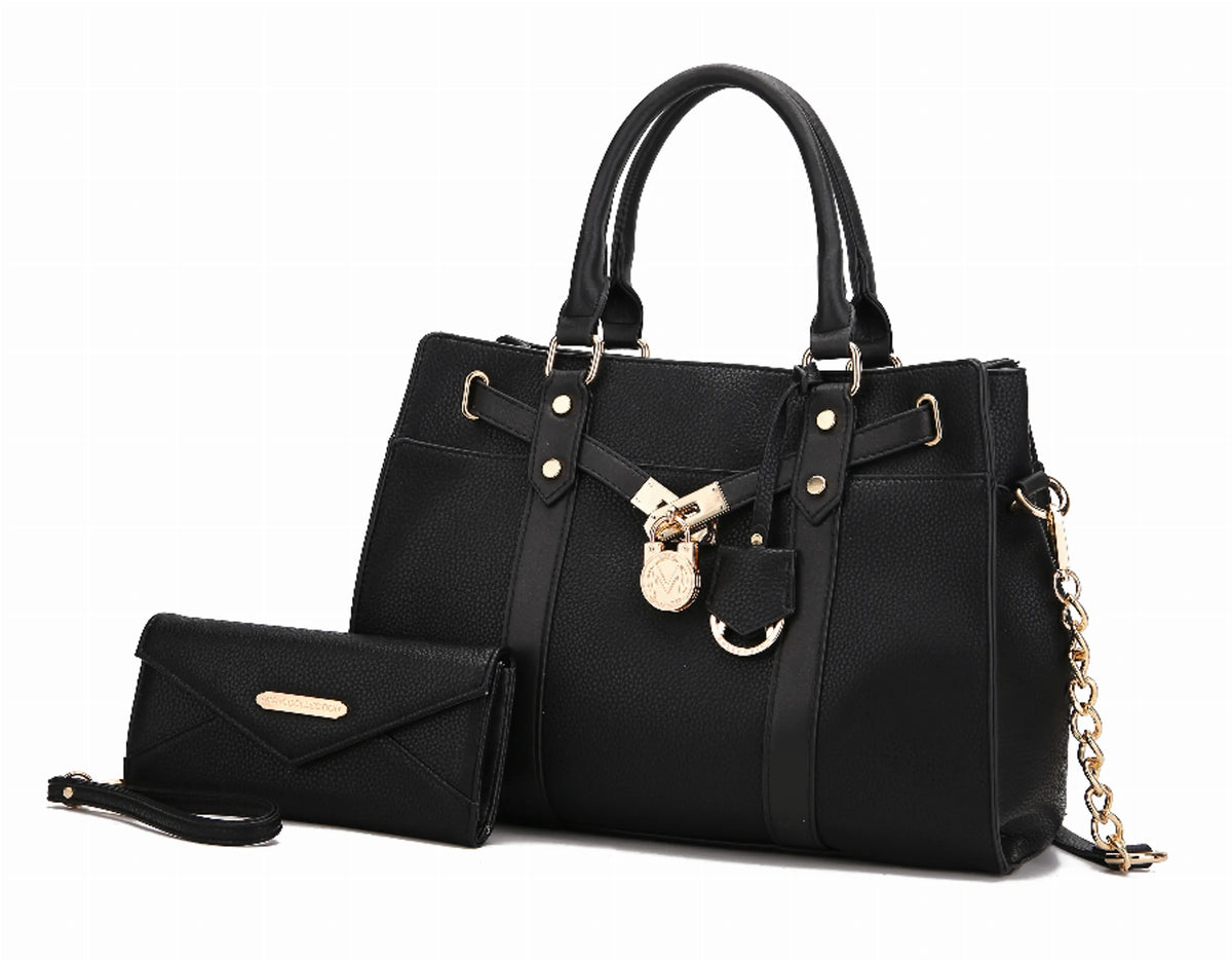 Christine Vegan Leather Women's Satchel Bag with wallet