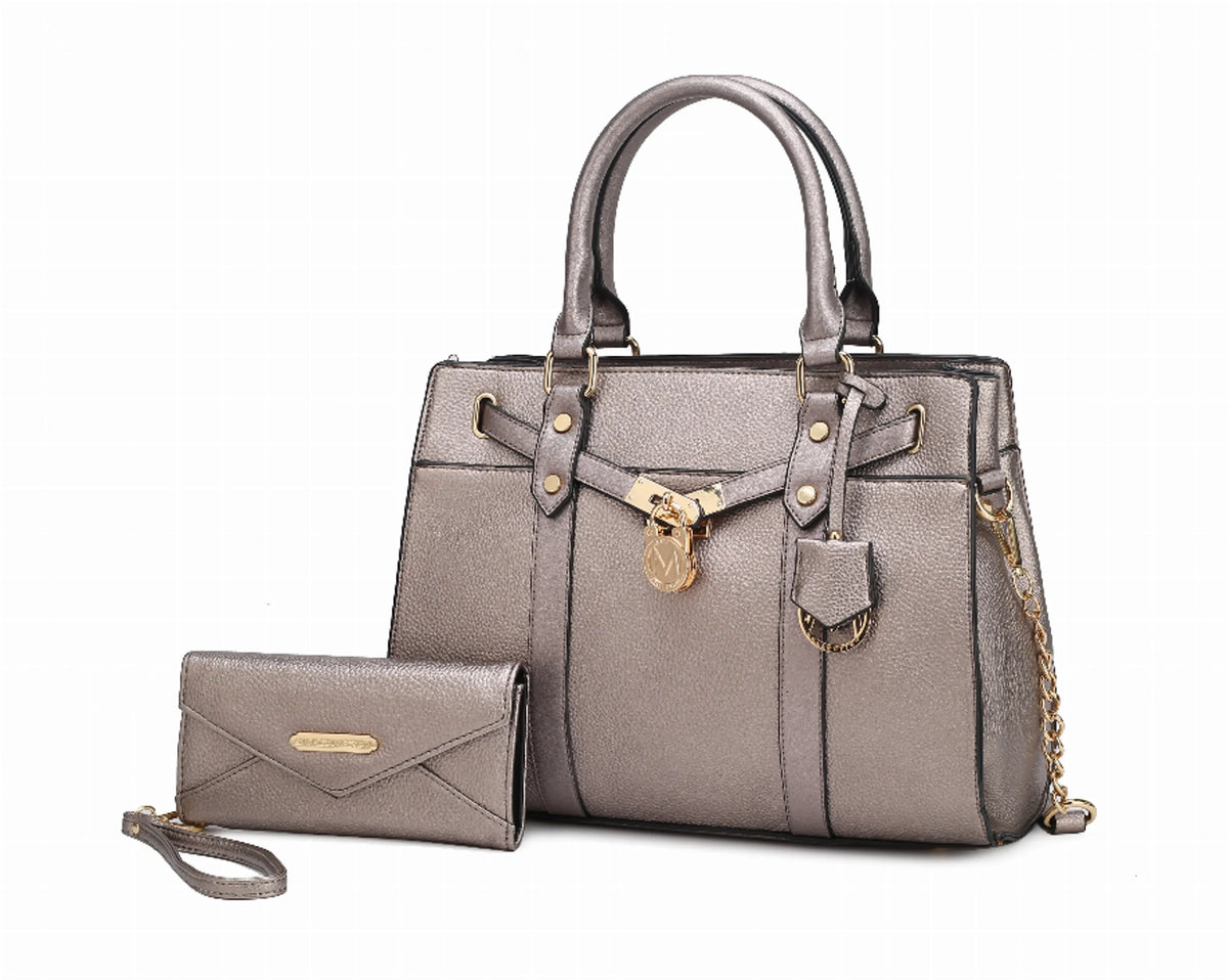Christine Vegan Leather Women's Satchel Bag with wallet
