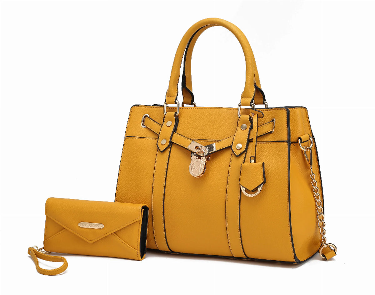 Christine Vegan Leather Women's Satchel Bag with wallet