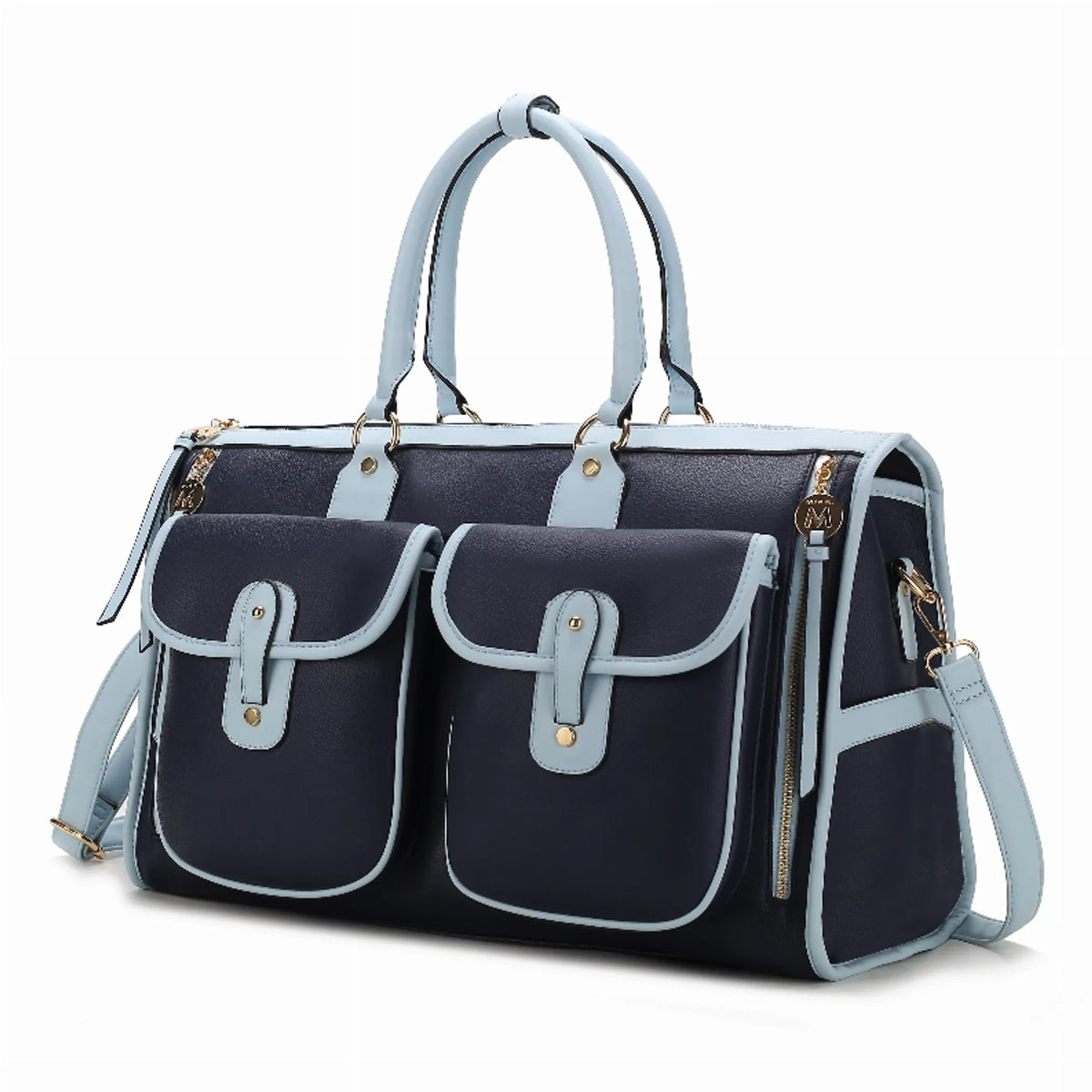 Genevieve Color Block Vegan Leather Women's Duffle Bag