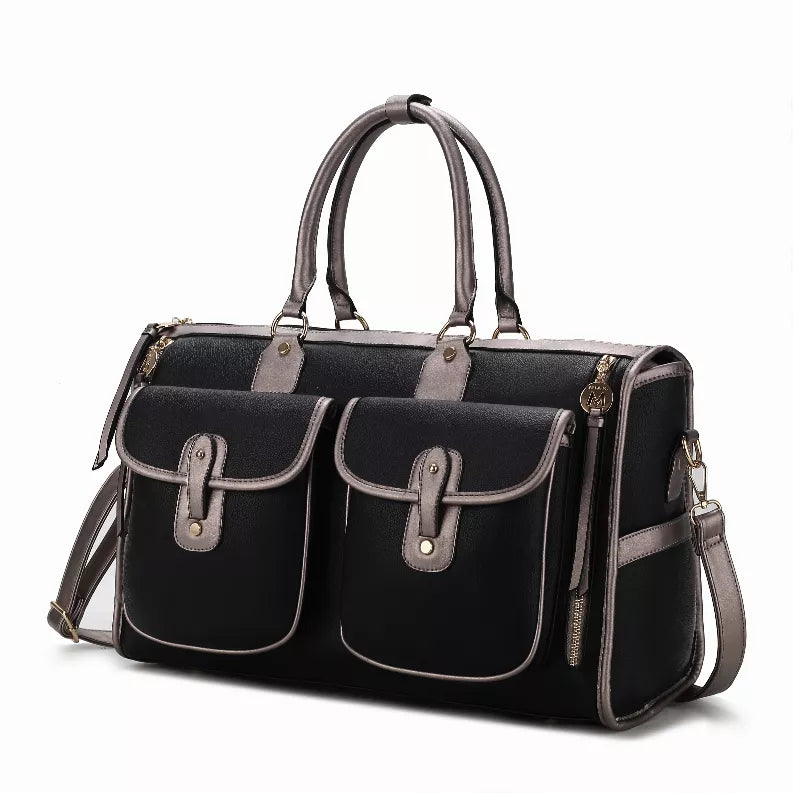 Genevieve Color Block Vegan Leather Women's Duffle Bag