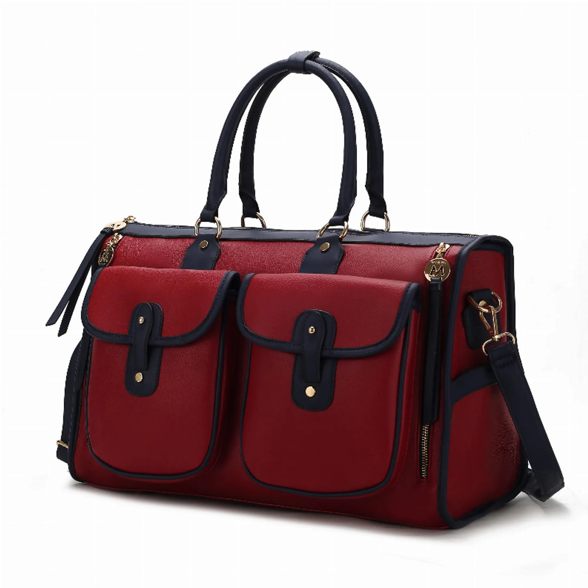 Genevieve Color Block Vegan Leather Women's Duffle Bag