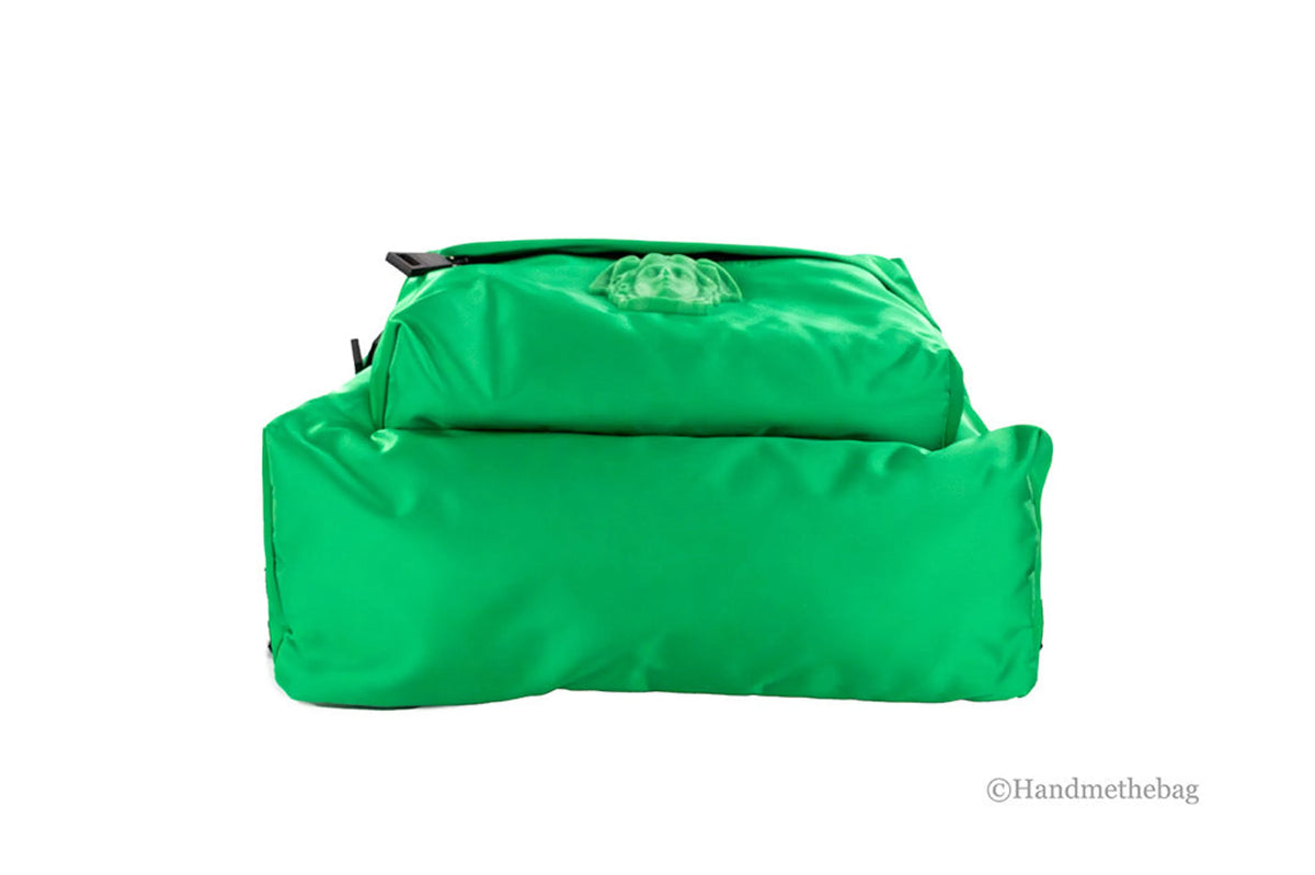 Versace Green Nylon Medusa Shoulder Backpack