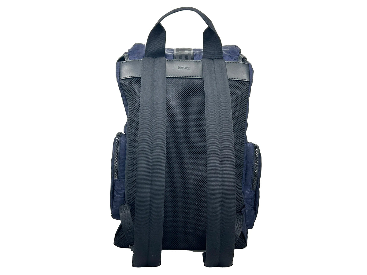 Versace Medusa Nylon Buckle Drawstring Backpack Bag