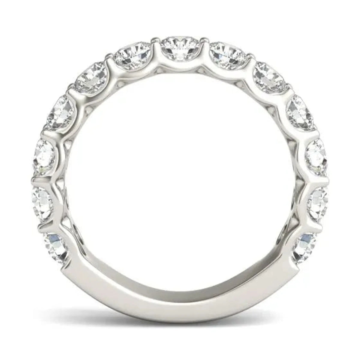 2 1/15 CTW Round Lab Grown Diamond Ring 14K White Gold (G-VS)