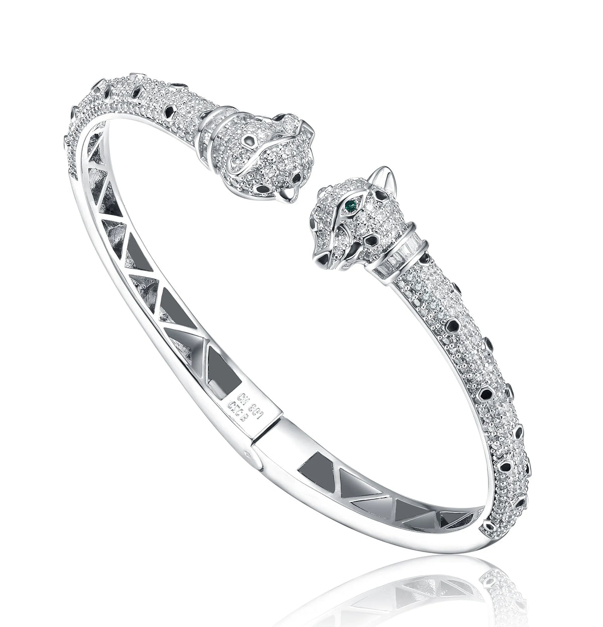 Collette Z Rhodium Plated Fauna Bangle Bracelet