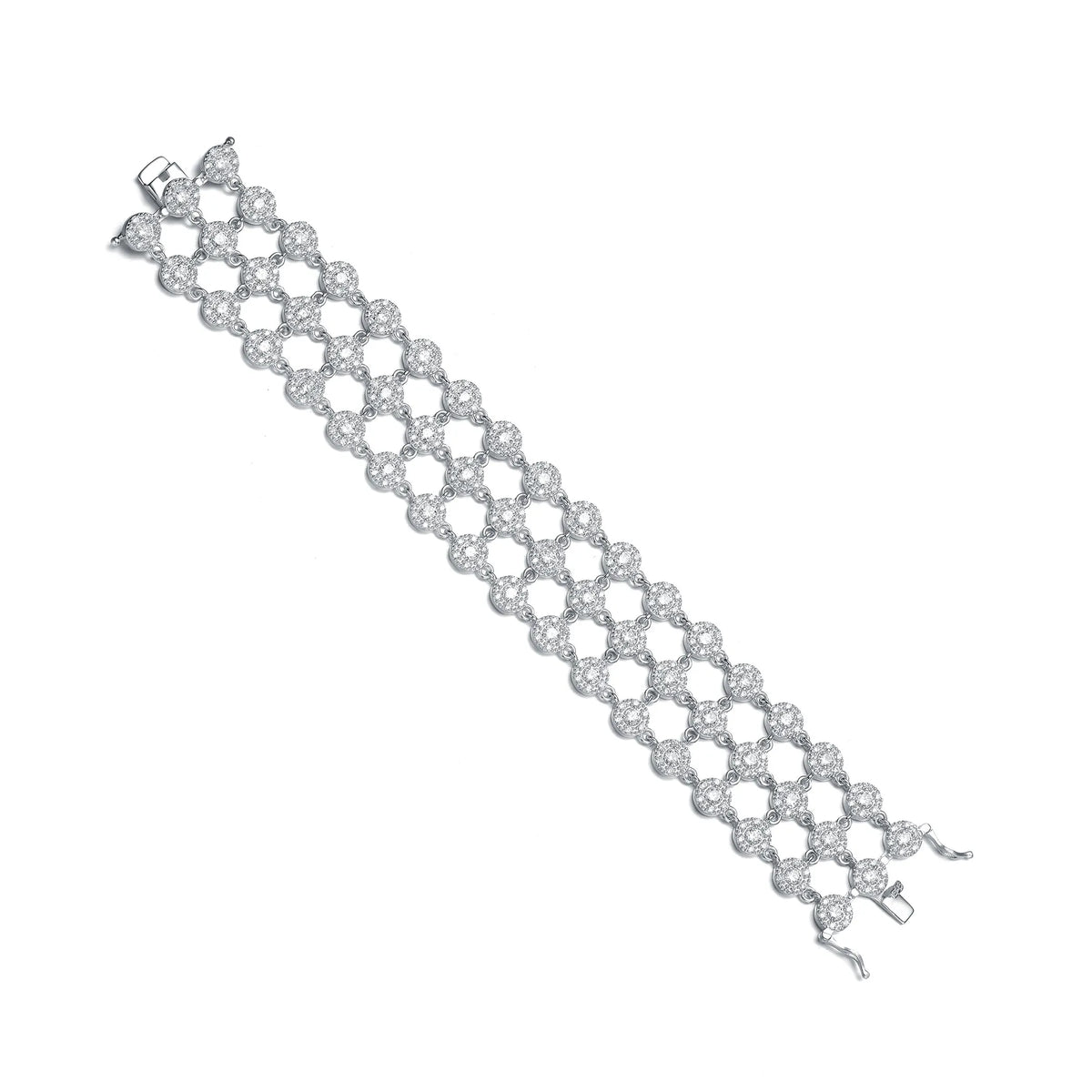 Collette Z Sterling Silver Cubic Zirconia Lattice Bracelet