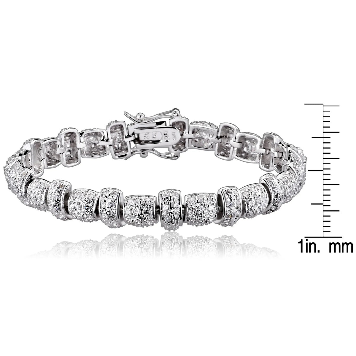 Collette Z Sterling Silver Cubic Zirocnia Multi-shape Bracelet