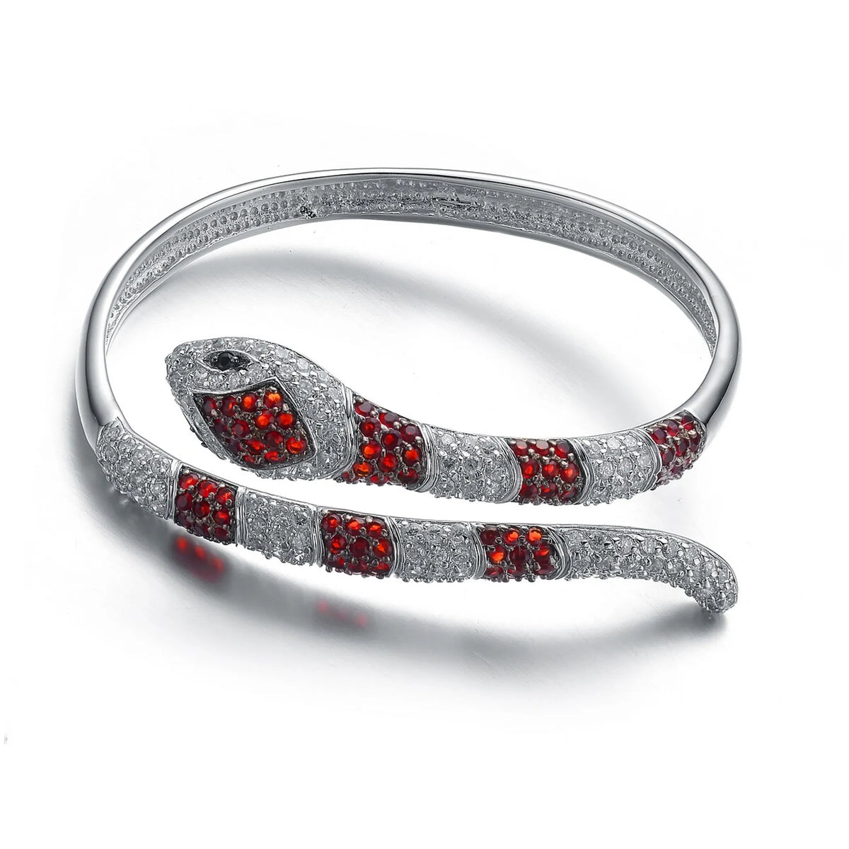 Collette Z Sterling Silver Cubic Zirconia Serpent Bracelet