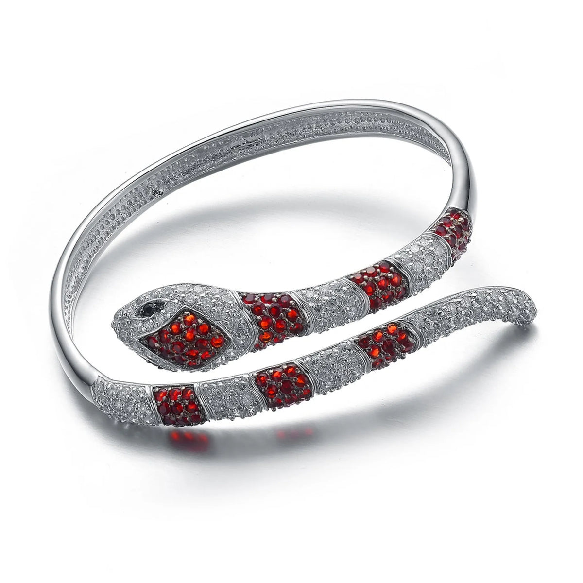 Collette Z Sterling Silver Cubic Zirconia Serpent Bracelet