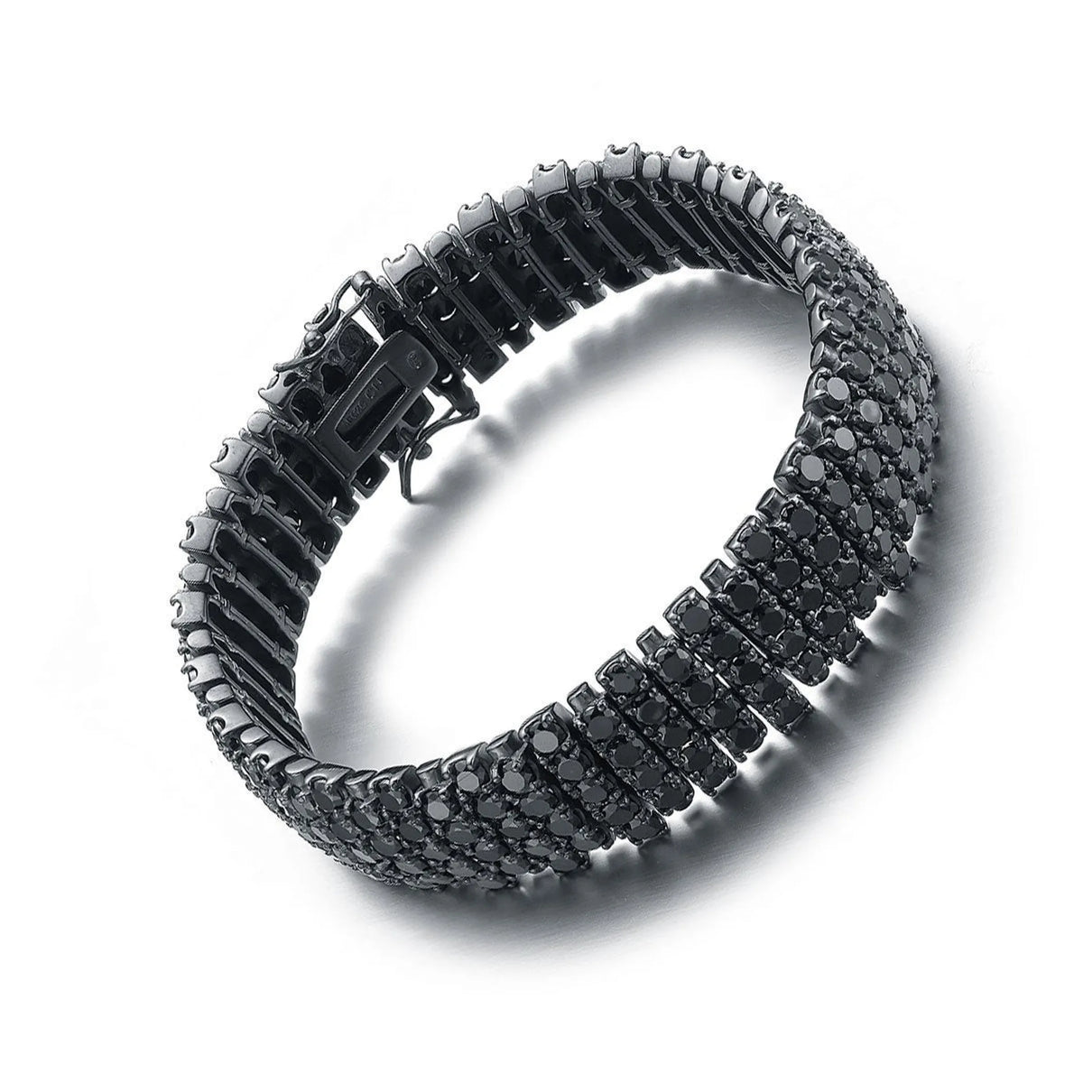 Collette Z Sterling Silver and Black Cubic Zirconia Bracelet