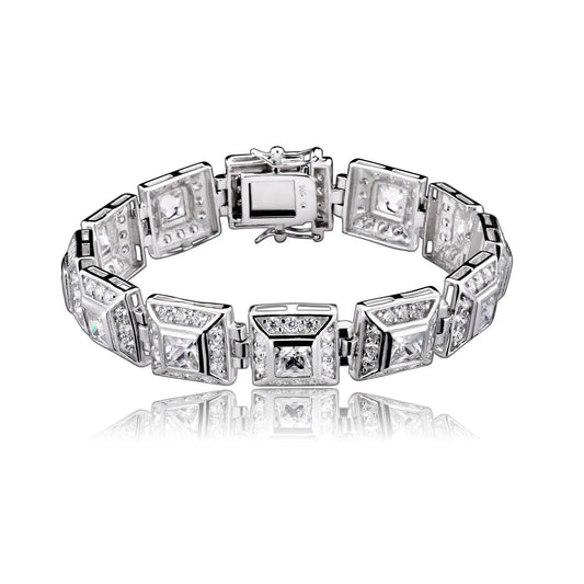 Collette Z Sterling Silver Cubic Zirconia Bracelet With Cuff Style
