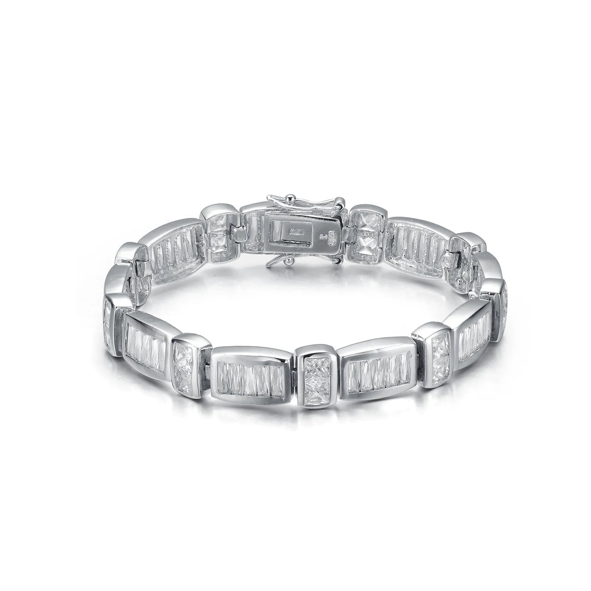 Collette Z Sterling Silver Cubic Zirconia Bar Bracelet