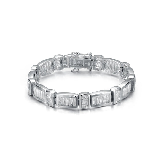 Collette Z Sterling Silver Cubic Zirconia Bar Bracelet