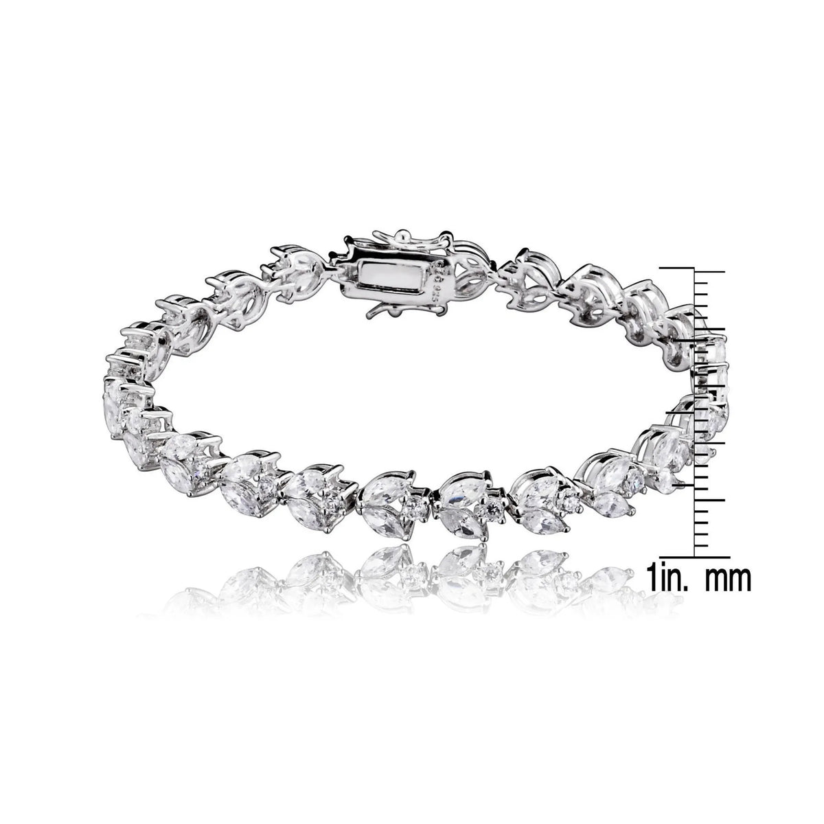 Collette Z Sterling Silver Cubic Zirconia Wreath Bracelet