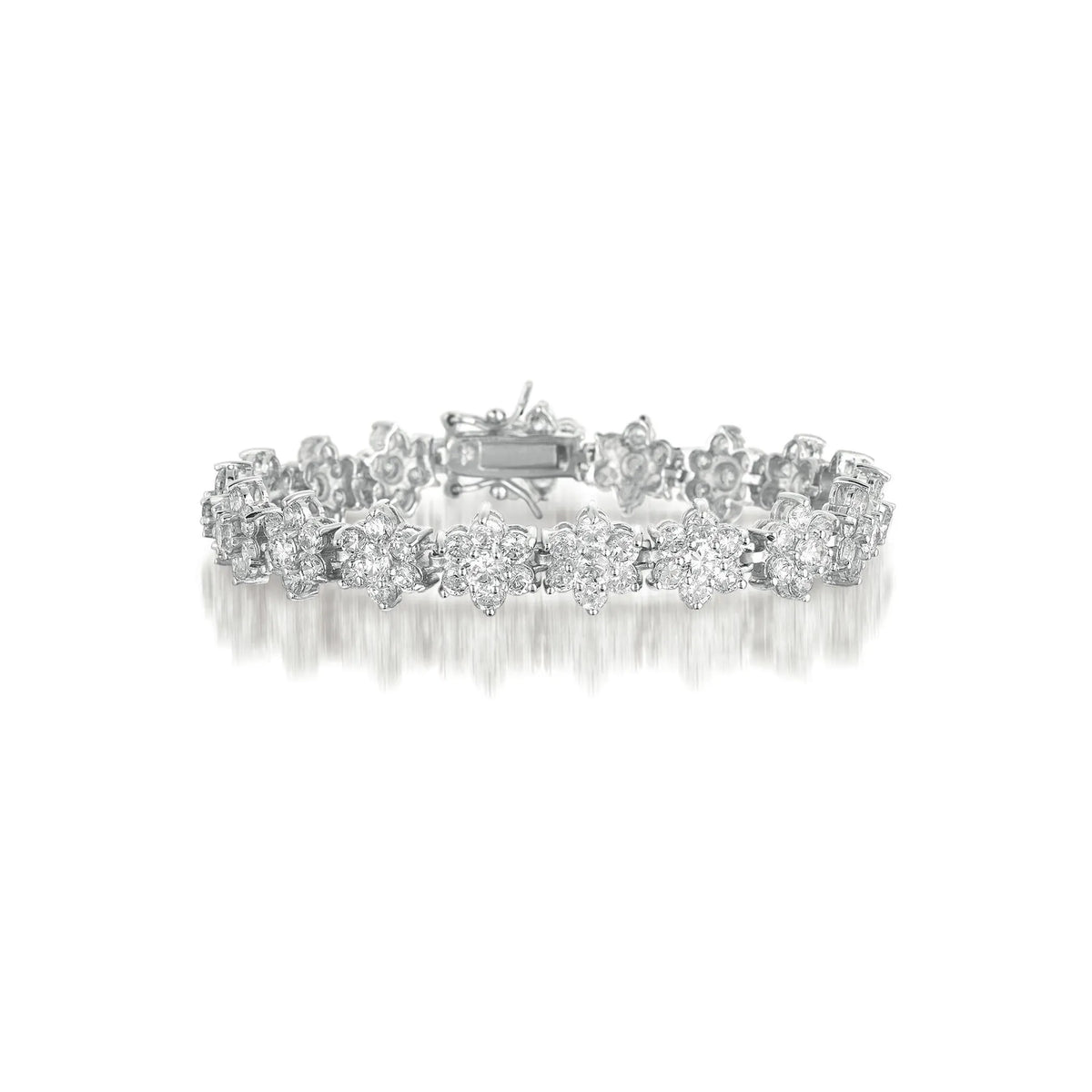 Collette Z Sterling Silver Cubic Zirconia Bracelet With Clasp Closure