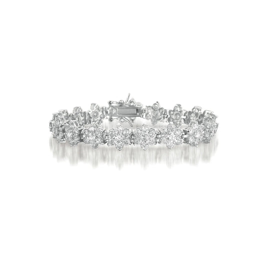 Collette Z Sterling Silver Cubic Zirconia Bracelet With Clasp Closure