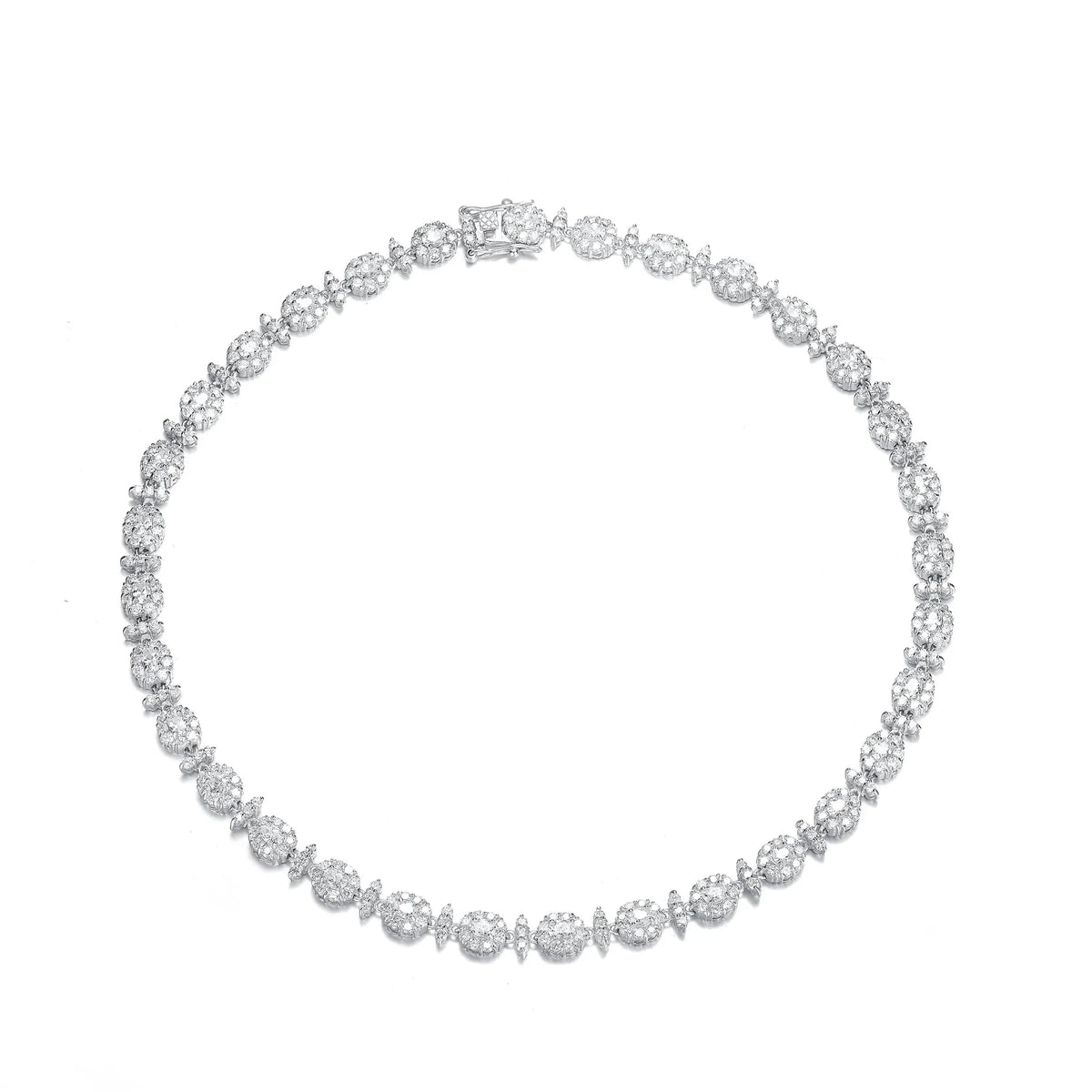 Collette Z Sterling Silver Cubic Zirconia Circle Solitaire Necklace