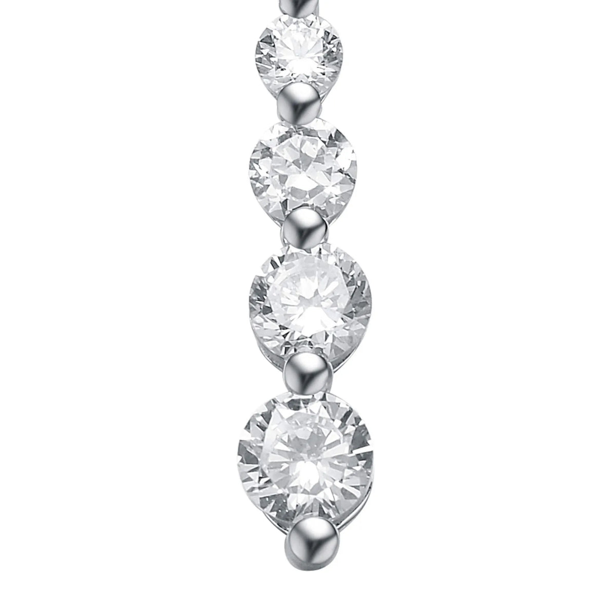 Collette Z Sterling Silver Cubic Zirconia Increasing Beauty Necklace