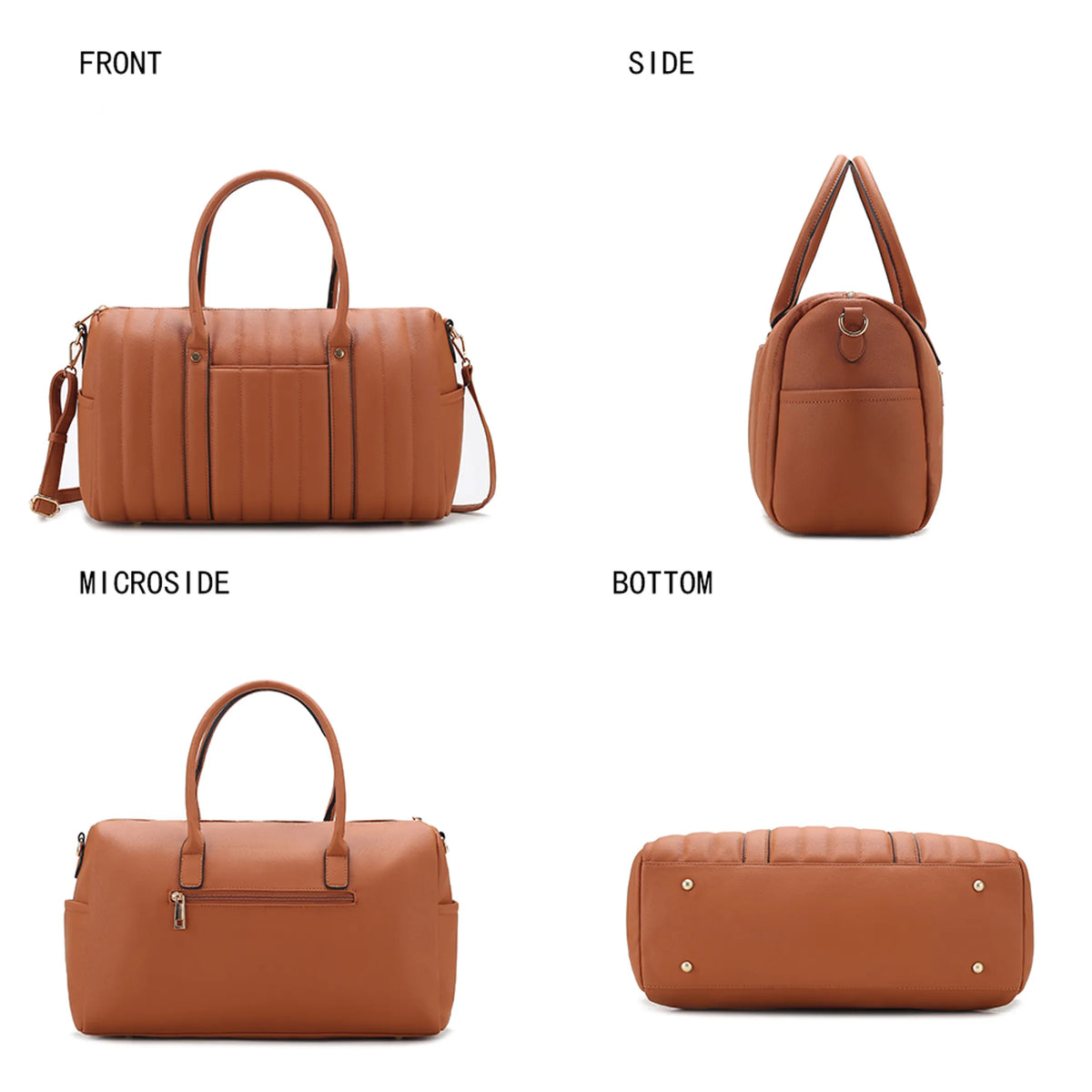 Luana Quilted Vegan Leather Women's Duffle Bag