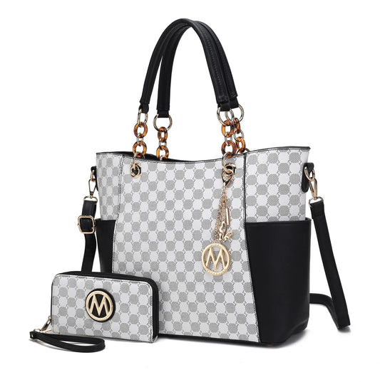 Merlina 2 Piece Women Tote Handbag with Wallet