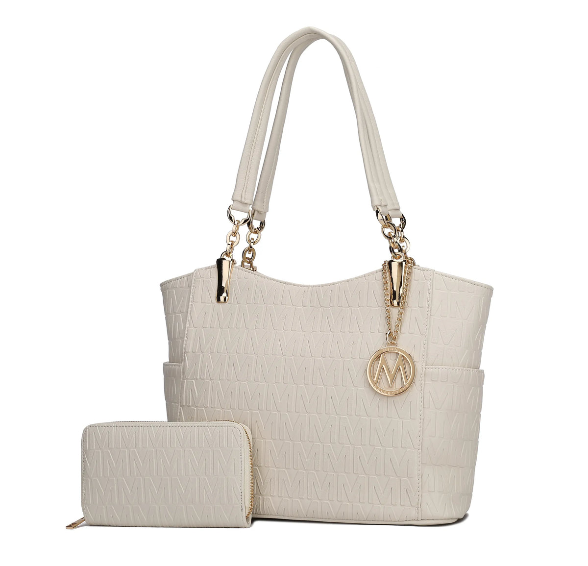 Allison 2 PCS Tote & Wallet Handbag Vegan Leather