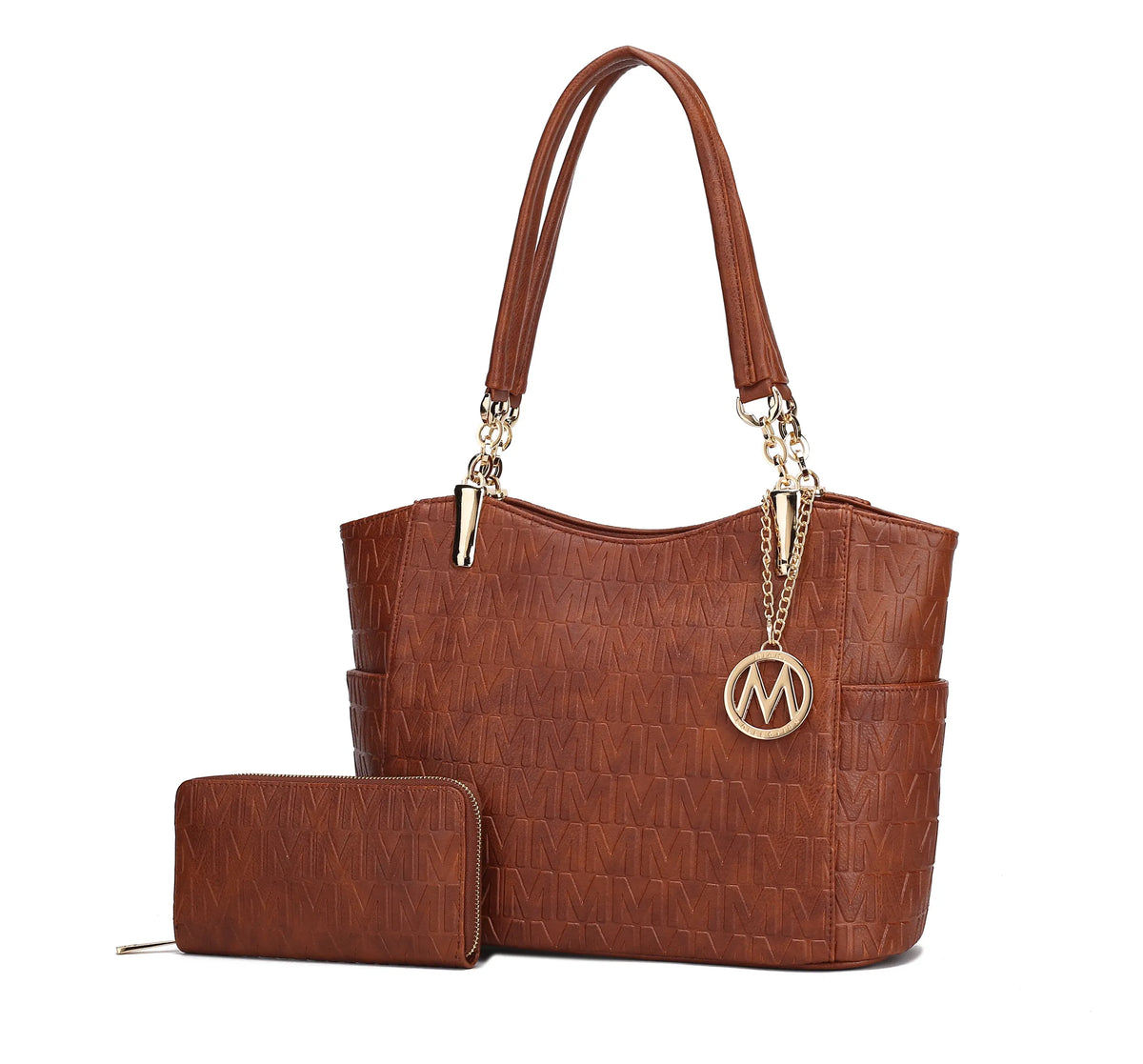 Allison 2 PCS Tote & Wallet Handbag Vegan Leather