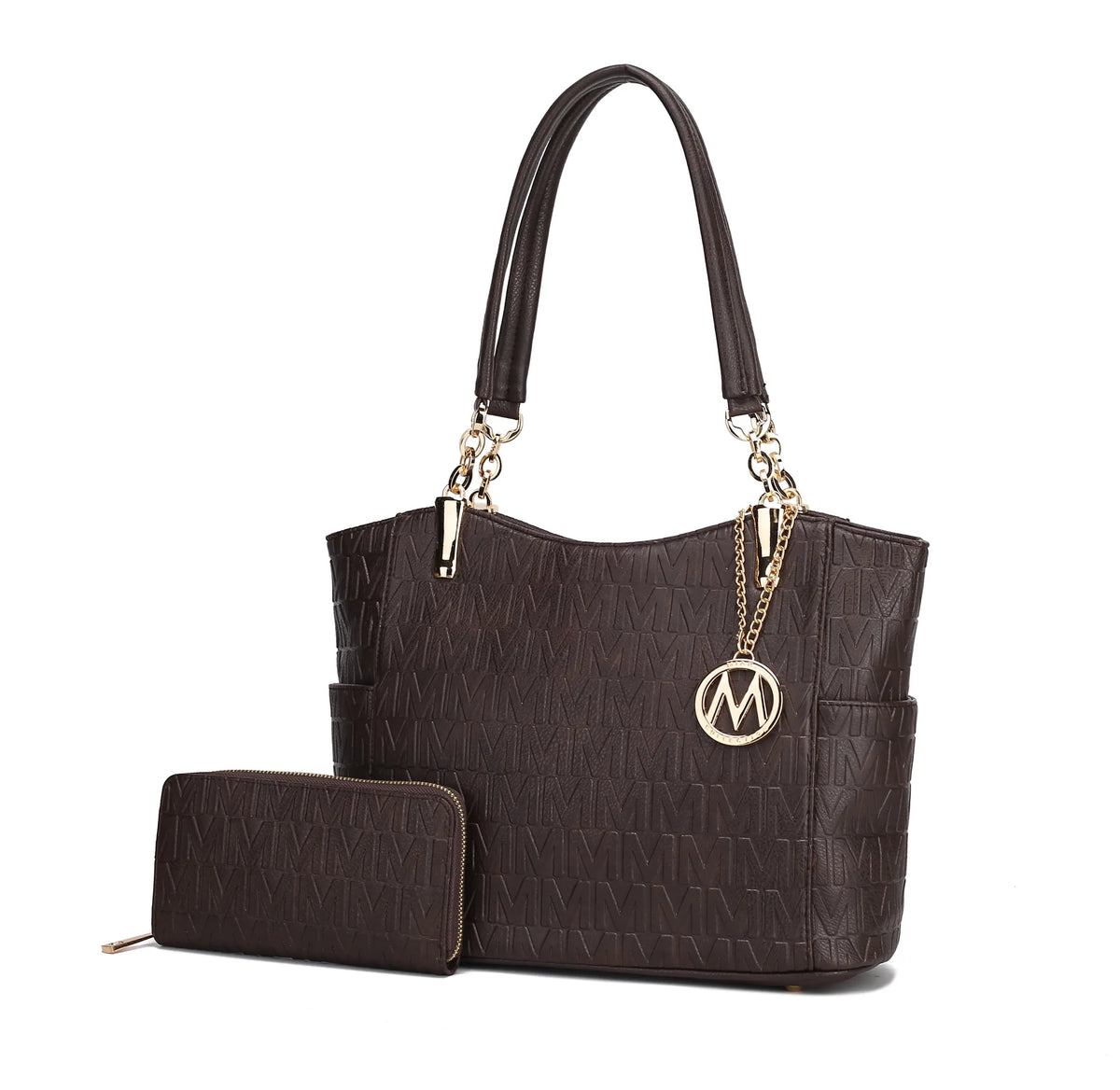 Allison 2 PCS Tote & Wallet Handbag Vegan Leather