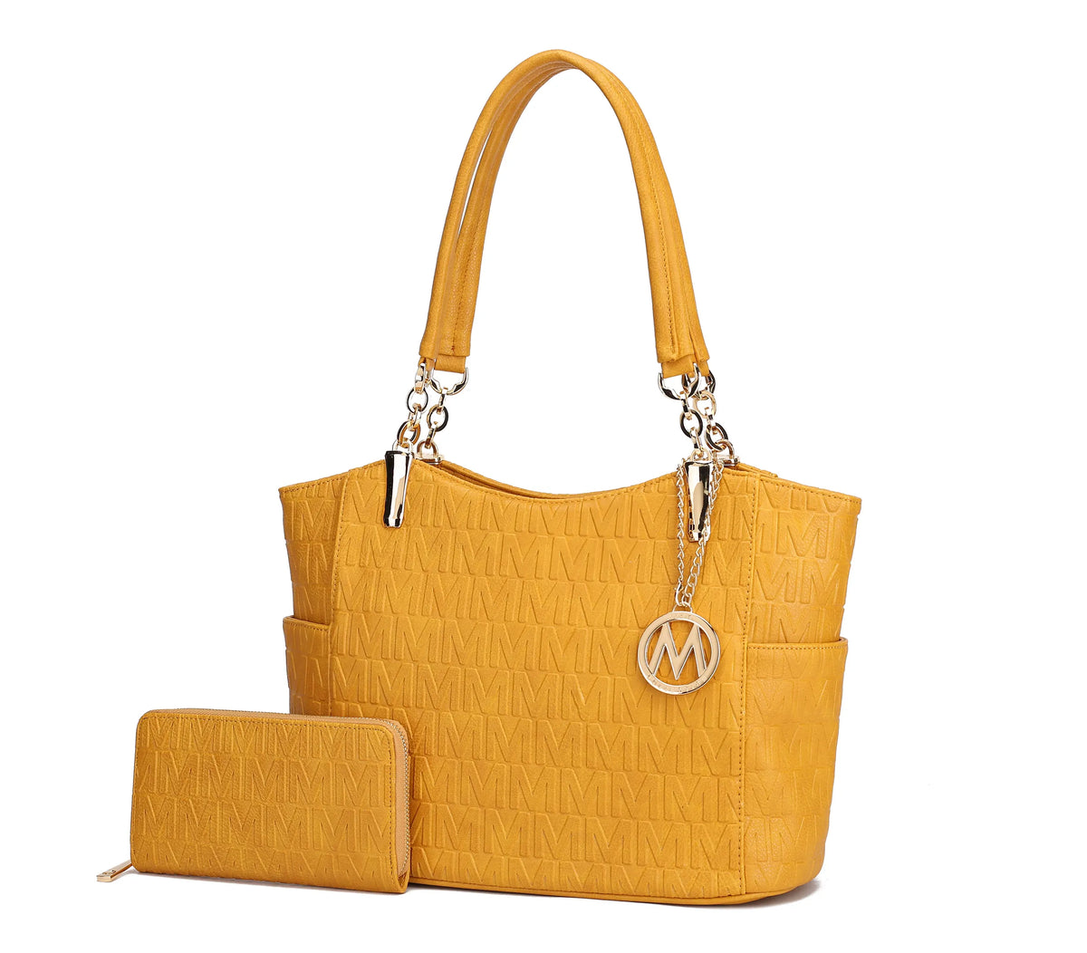 Allison 2 PCS Tote & Wallet Handbag Vegan Leather
