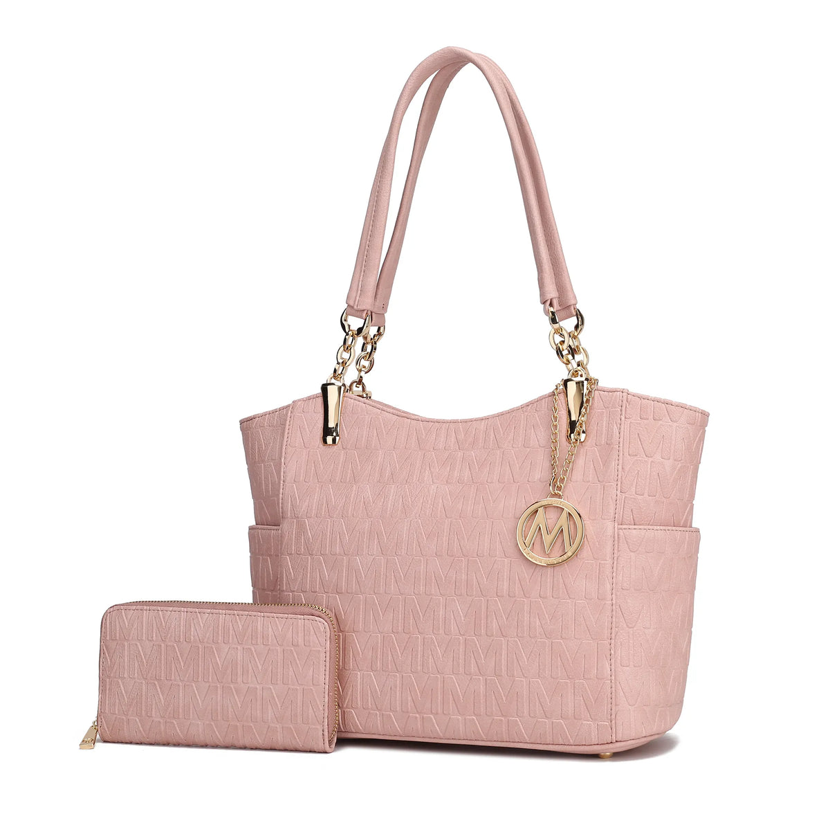 Allison 2 PCS Tote & Wallet Handbag Vegan Leather