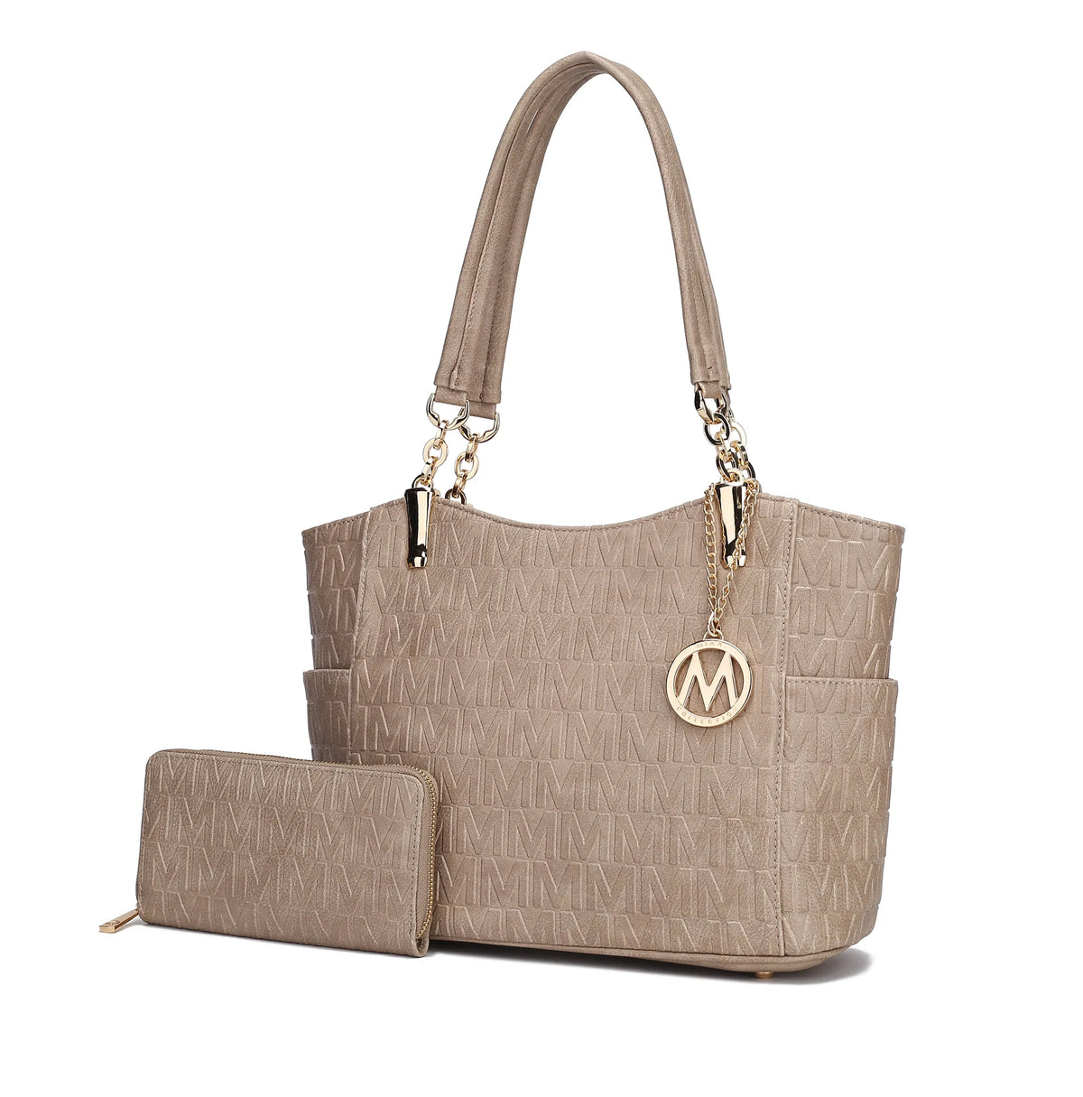 Allison 2 PCS Tote & Wallet Handbag Vegan Leather