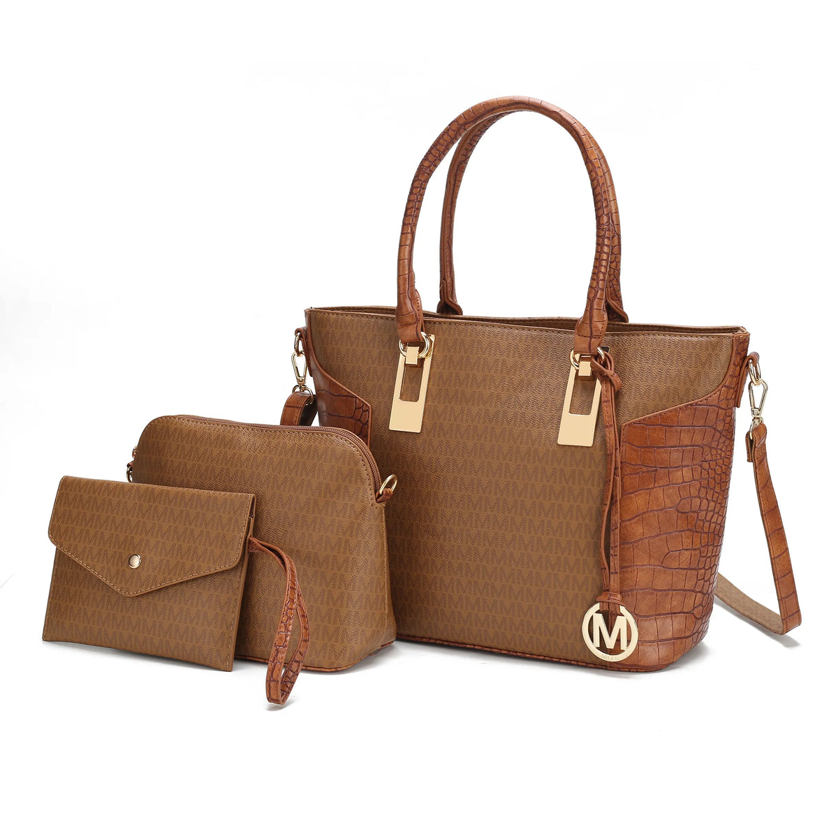 Shonda 3PC Tote Handbag Vegan Leather Women