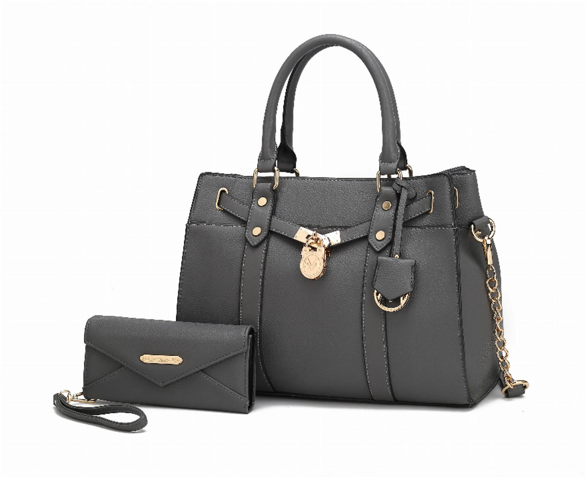 Christine Vegan Leather Women's Satchel Bag with wallet