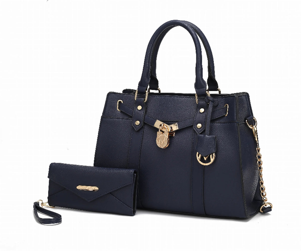 Christine Vegan Leather Women's Satchel Bag with wallet