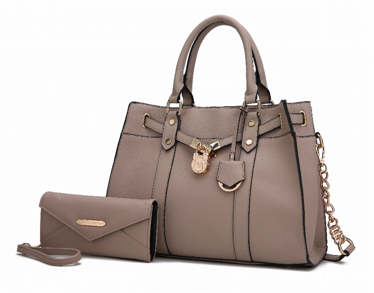 Christine Vegan Leather Women's Satchel Bag with wallet