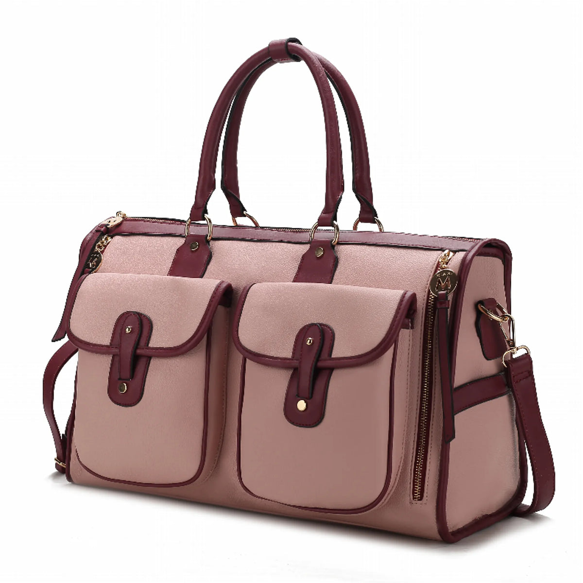 Genevieve Color Block Vegan Leather Women's Duffle Bag