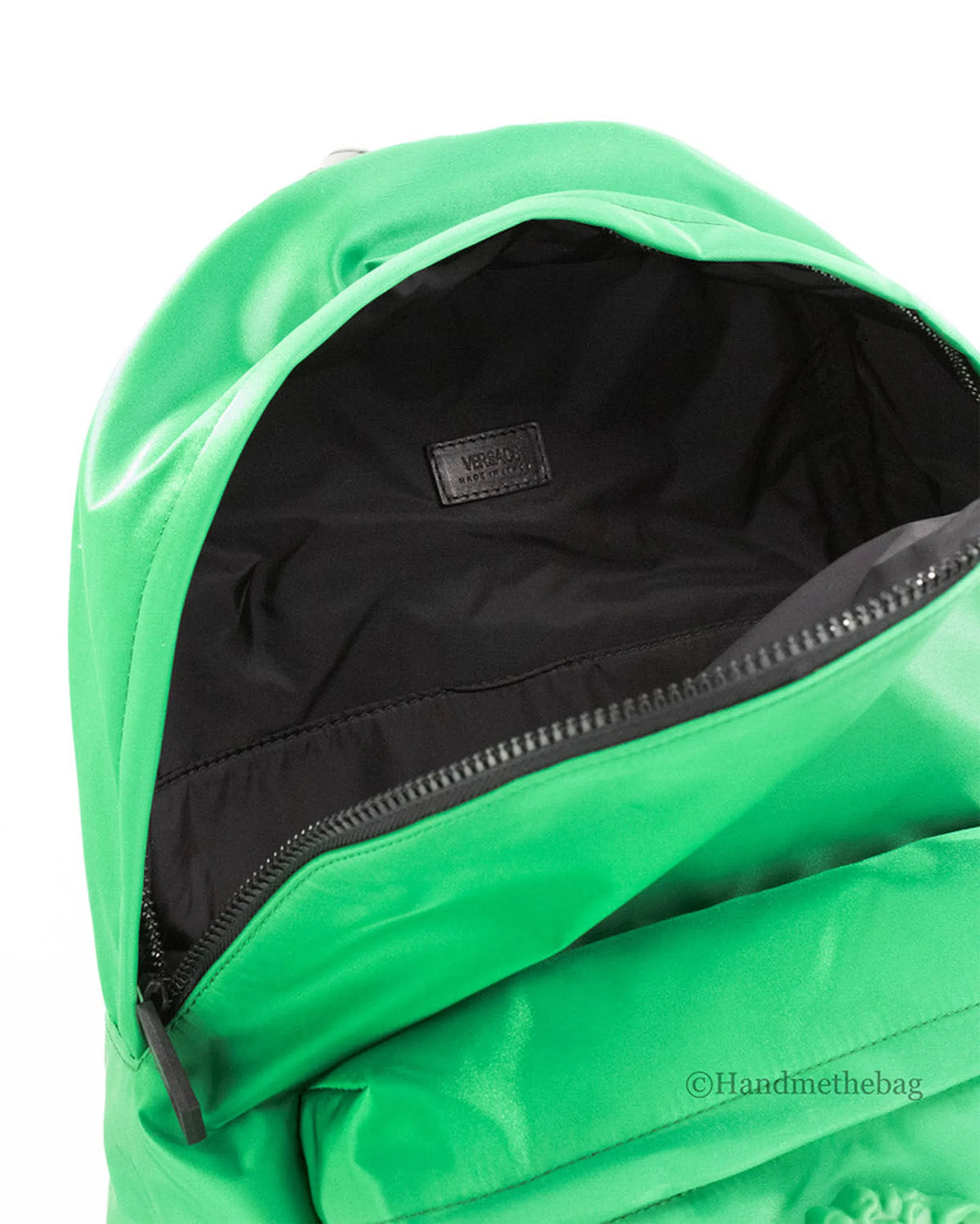 Versace Green Nylon Medusa Shoulder Backpack