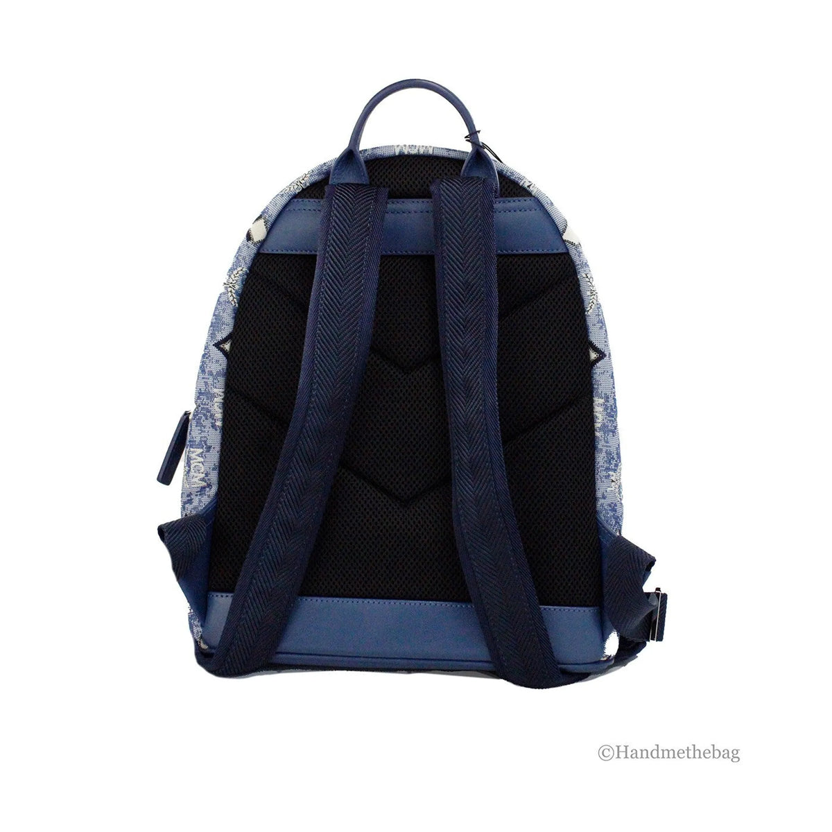 MCM Denim Stark Jacquard Backpack