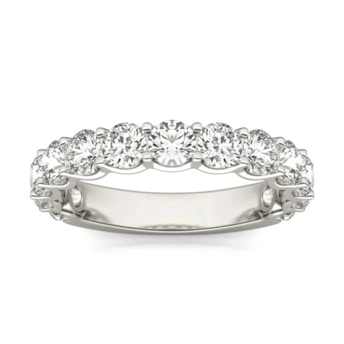 2 1/15 CTW Round Lab Grown Diamond Ring 14K White Gold (G-VS)