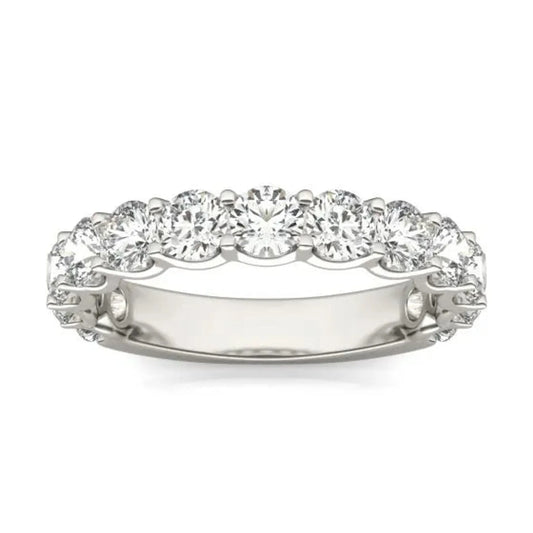 2 1/15 CTW Round Lab Grown Diamond Ring 14K White Gold (G-VS)