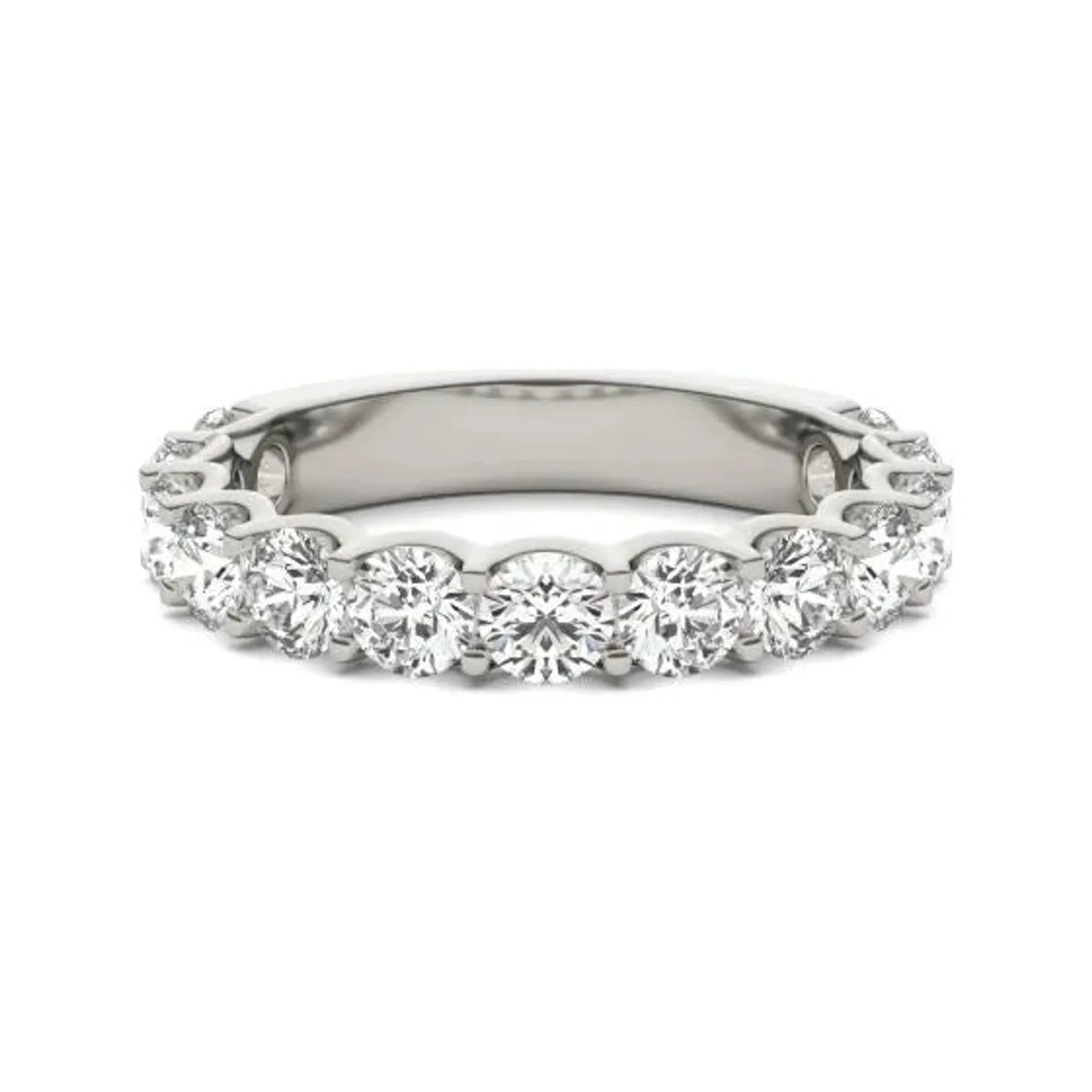 2 1/15 CTW Round Lab Grown Diamond Ring 14K White Gold (G-VS)